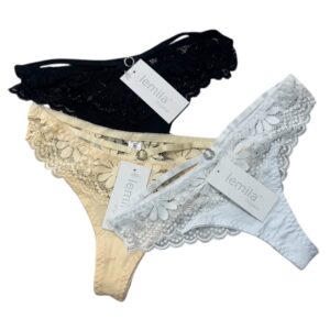 Lemila Pamut-Csipkés Tanga,női pamut csipkés tanga