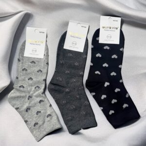 Szivecskés Csillámló Zokni,női pamut zokni