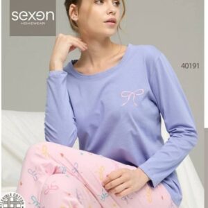 Női Hosszú Ujjú Pizsama,női pamut pizsama