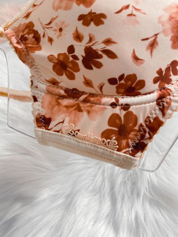 Lanny mode vékony szivacsos virág mintás melltartó F-G kosár - Image 11