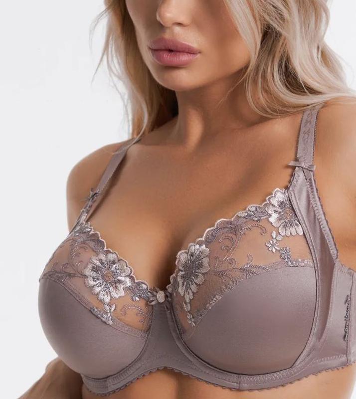 Lanny mode szatén csipkés merevítős melltartó D kosár - Image 8