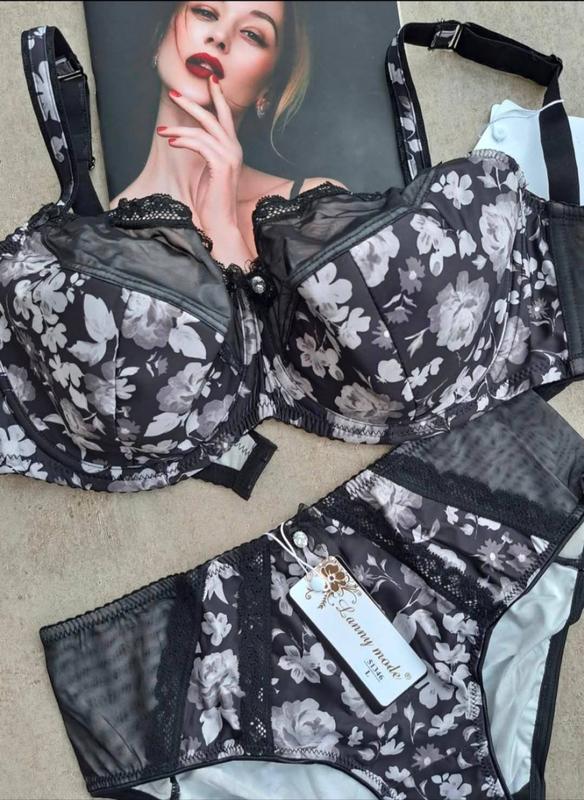 Lanny mode vékony szivacsos virág mintás melltartó F-G kosár - Image 5